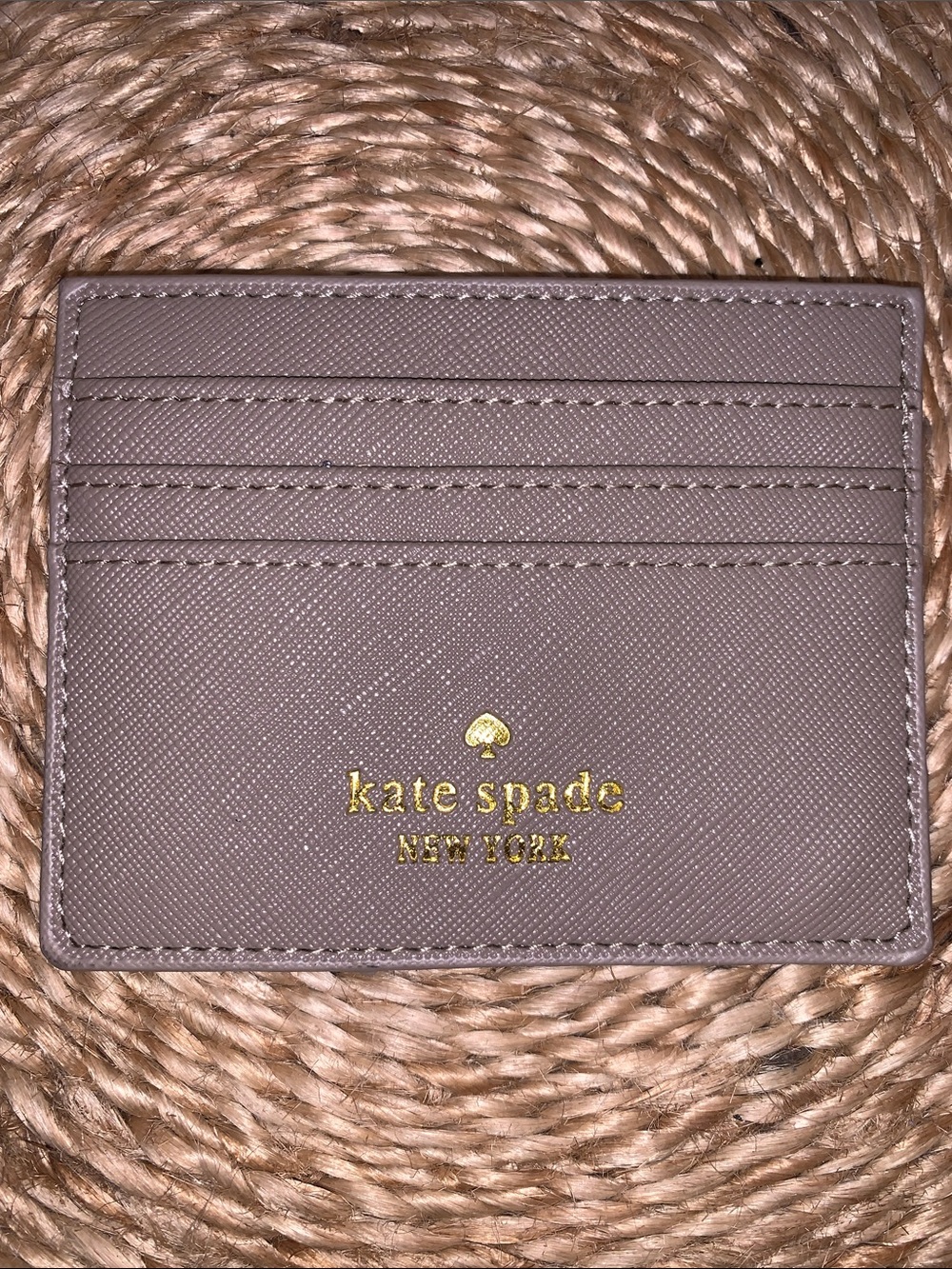 kate spade silver Glitter and tan Card Case - Picture 3 of 4